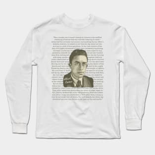 Albert Camus Portrait and Quote Long Sleeve T-Shirt